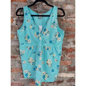 New Old Navy Maternity Tank Top Womens Sz M Sleeveless Shirt Blue C1